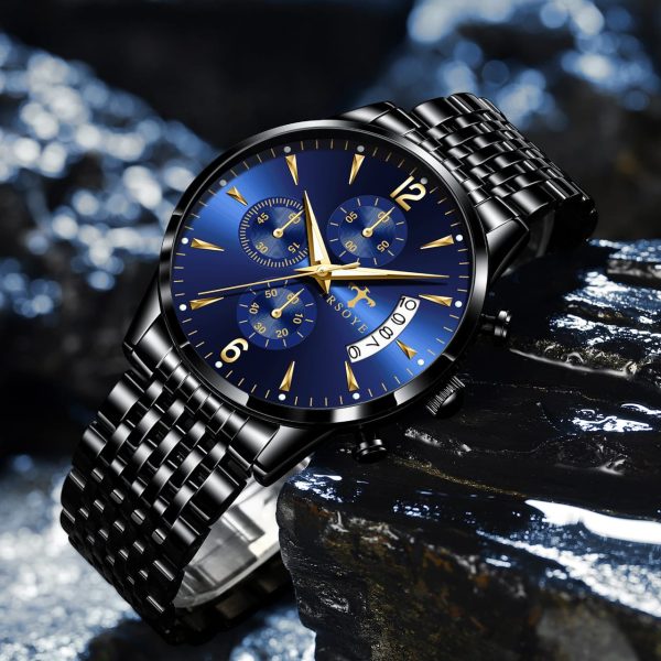 Trsoye 618 100% Original Stainless Steel Black And Blue Watch for Men - Image 2