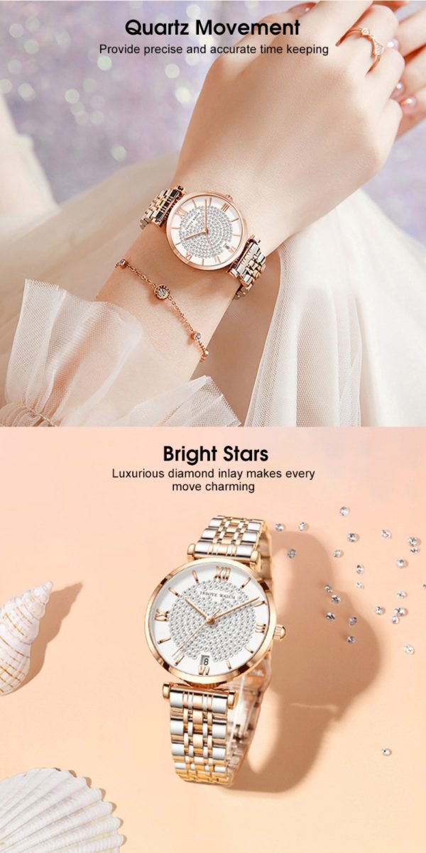 TRSOYE Ladies Fashion Light Luxury Waterproof Quartz Watch - Image 3