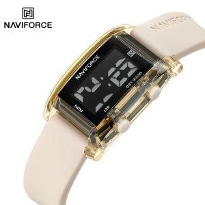 NAVIFORCE NF7118 5ATM Waterproof Digital Watch - Color Beige
