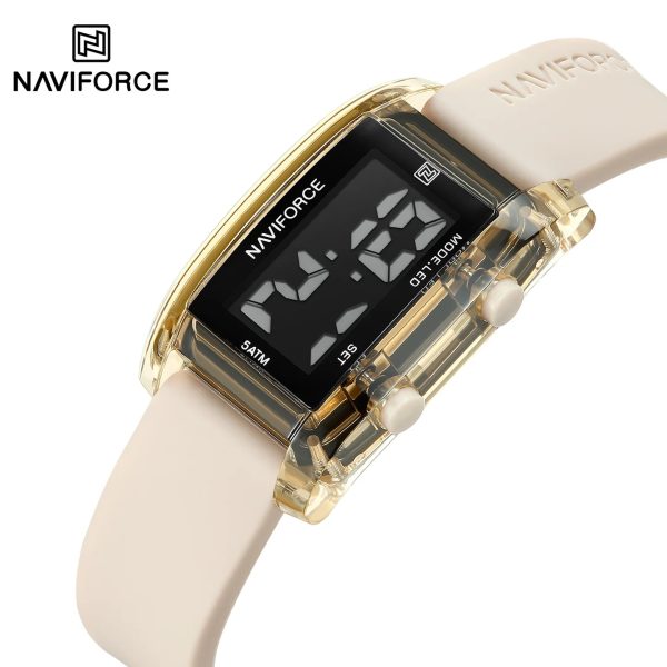 NAVIFORCE NF7118 5ATM Waterproof Digital Watch - Color Beige