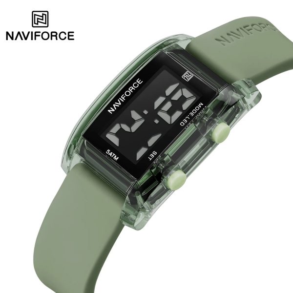 NAVIFORCE NF7118 5ATM Waterproof Digital Watch – Green Belt