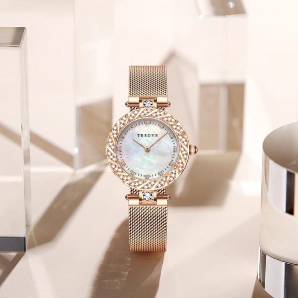 Trsoye 8809 100% Original Quartz Watch for Women – Rose Gold