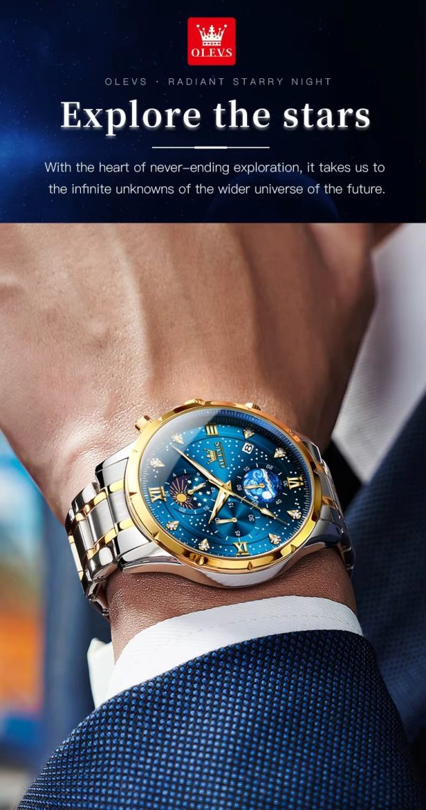 OLEVS 9807 100% Original Men's Quartz Watch - Image 5