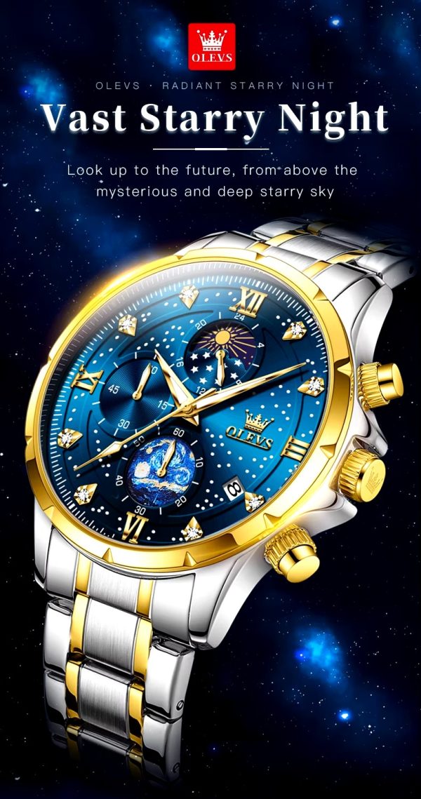 OLEVS 9807 100% Original Men's Quartz Watch - Image 6