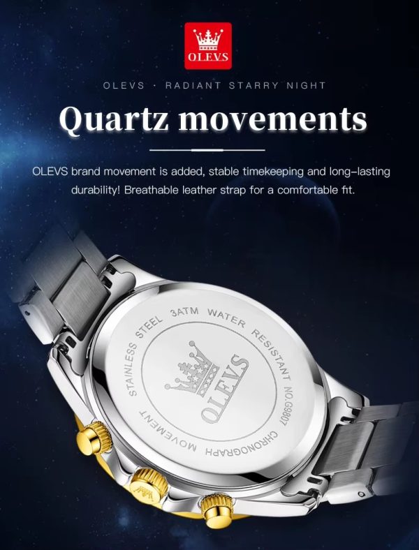 OLEVS 9807 100% Original Men's Quartz Watch - Image 7