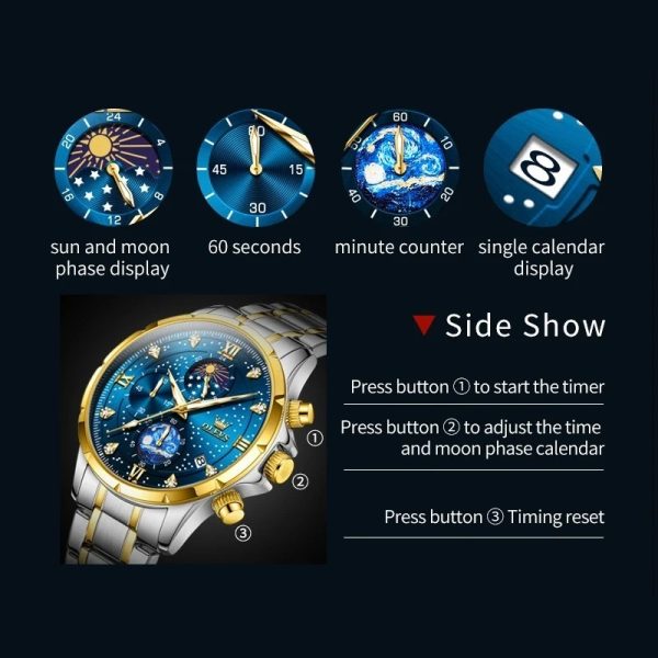 OLEVS 9807 100% Original Men's Quartz Watch - Image 3
